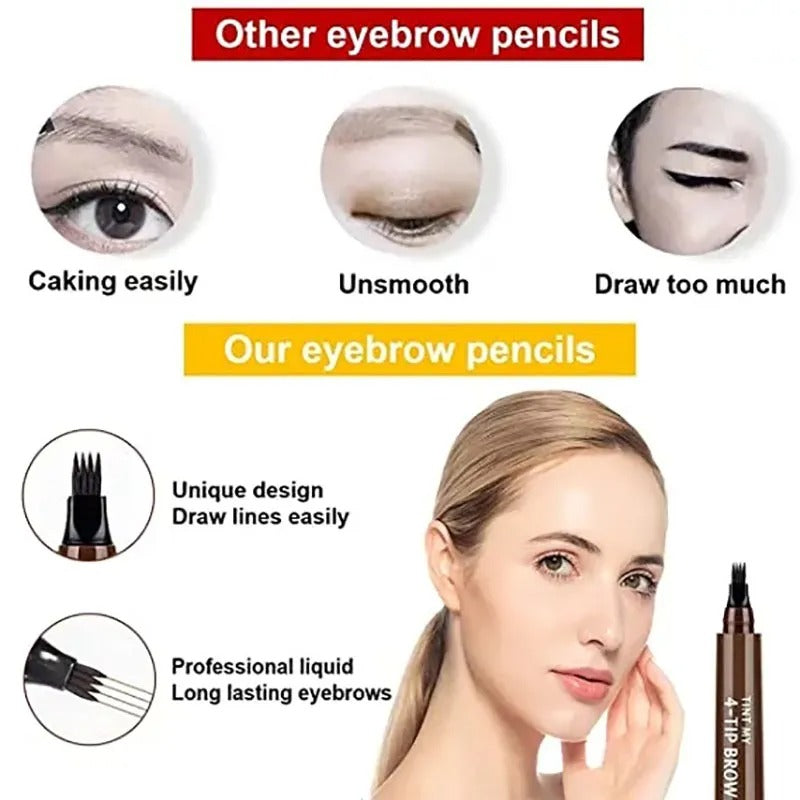 Unique Microblading Eyebrow Pen Waterproof Liquid Pencil Long Lasting Eyebrow Tattoo Pen Cosmetics