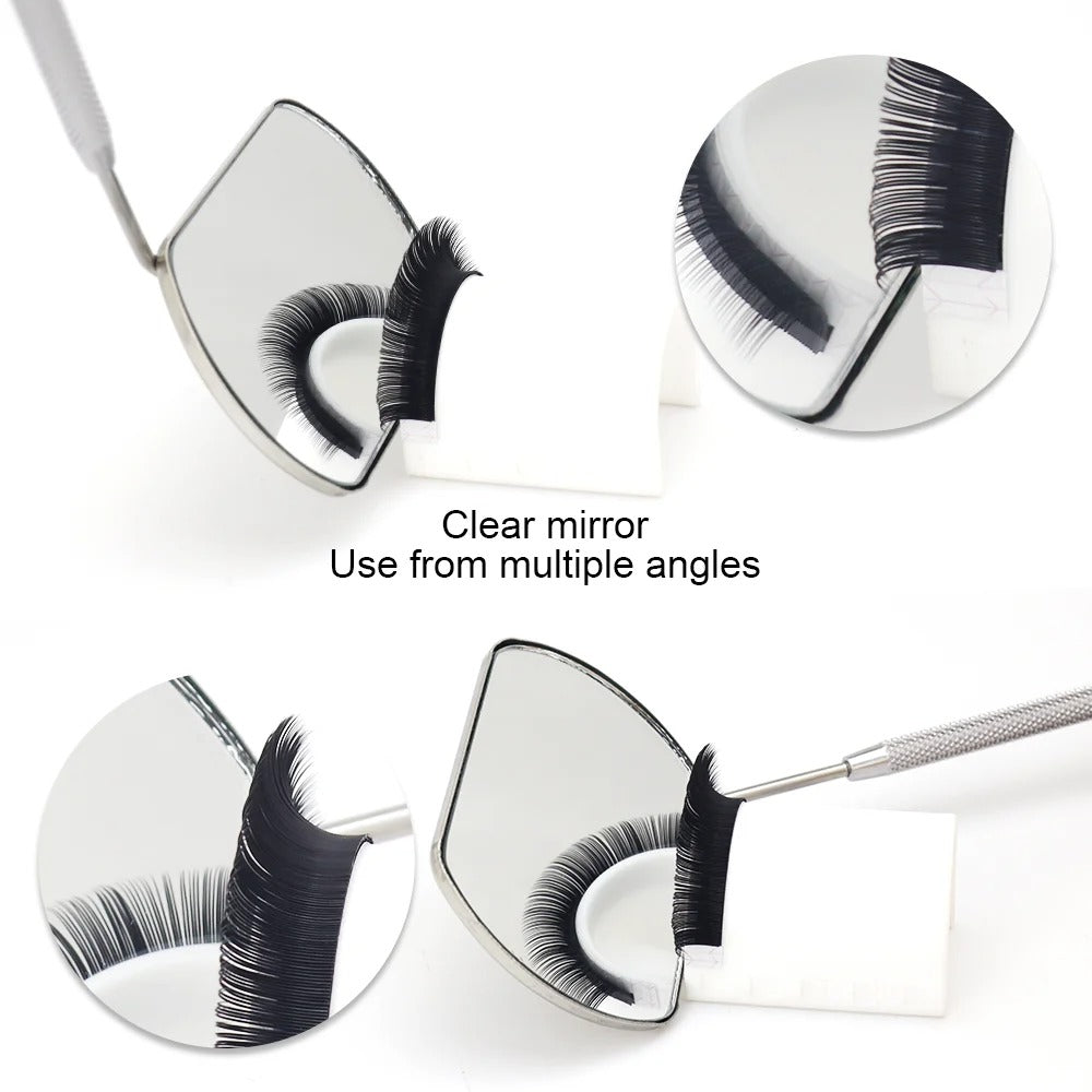 Eyelash Extensions Checking Mirror Hand Held Makeup Comestics