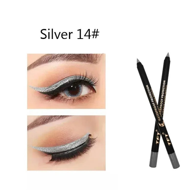 Long Lasting Eyeliner Pencil Colourful Pigment Waterproof Gel Eye Liner Pen Makeup